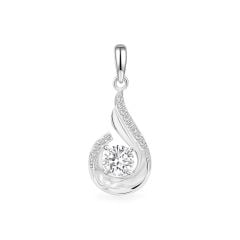 Mặt dây vàng trắng 18K gắn đá CZ DOJI AFPM400166D2CZ1