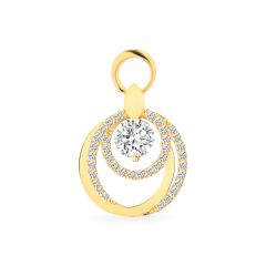 Mặt dây vàng vàng 18K gắn đá CZ DOJI AFPM400197D1CZ1