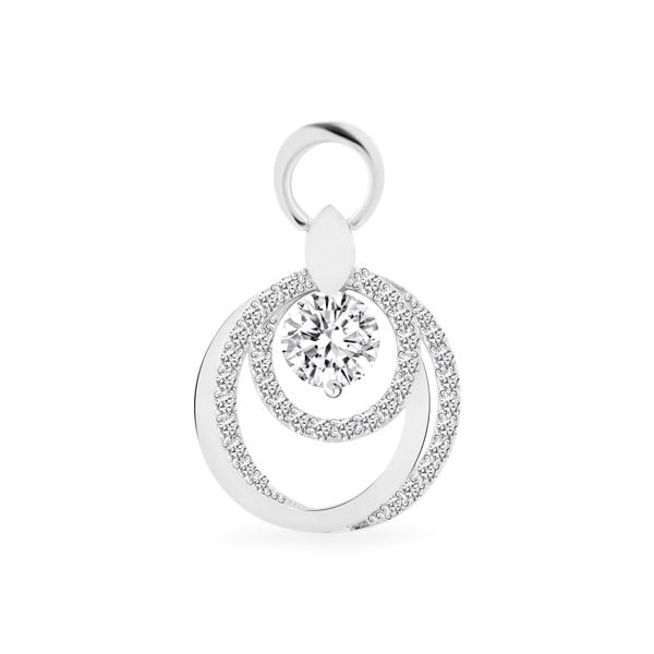 Mặt dây vàng trắng 18K gắn đá CZ DOJI AFPM400197D2CZ1