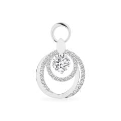 Mặt dây vàng trắng 18K gắn đá CZ DOJI AFPM400197D2CZ1