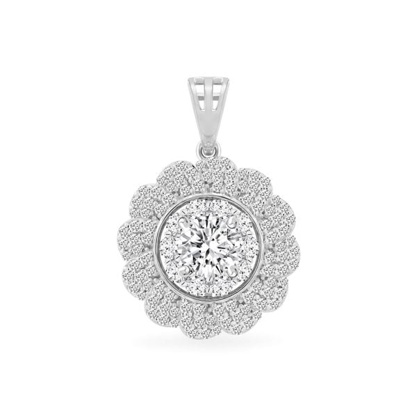 Mặt dây vàng trắng 18K gắn đá CZ DOJI AFPM400257D2CZ1