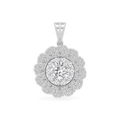 Mặt dây vàng trắng 18K gắn đá CZ DOJI AFPM400257D2CZ1