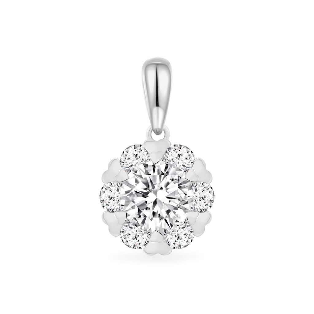 Mặt dây vàng trắng 18K gắn đá CZ DOJI AFPM400345D2CZ1 