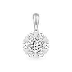 Mặt dây vàng trắng 18K gắn đá CZ DOJI AFPM400345D2CZ1