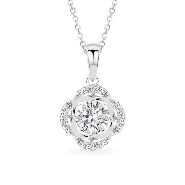 Mặt dây vàng trắng 18K gắn đá CZ DOJI AFPM400412D2CZ1