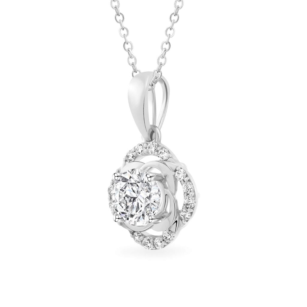 Mặt dây vàng trắng 18K gắn đá CZ DOJI AFPM400412D2CZ1 