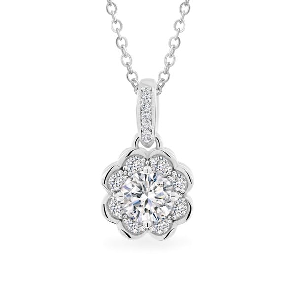 Mặt dây vàng trắng 18K gắn đá CZ DOJI AFPM400415D2CZ1