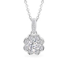Mặt dây vàng trắng 18K gắn đá CZ DOJI AFPM400415D2CZ1