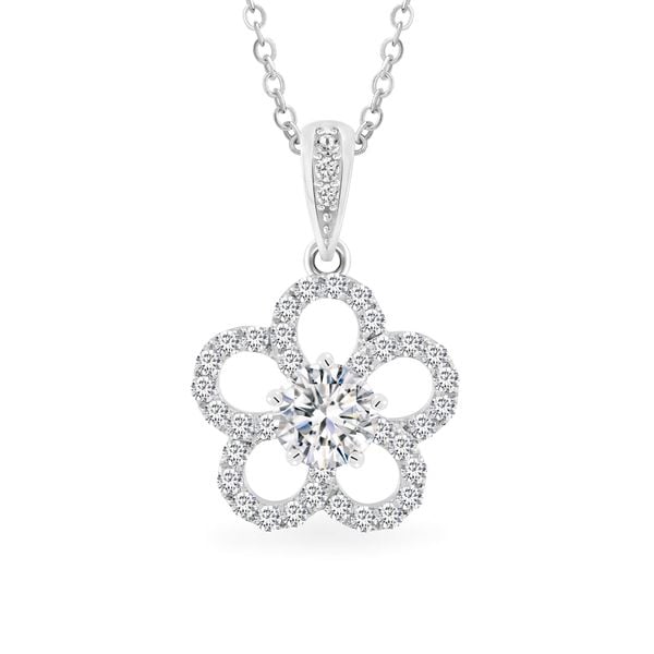 Mặt dây vàng trắng 18K gắn đá CZ DOJI AFPM400421D2CZ1