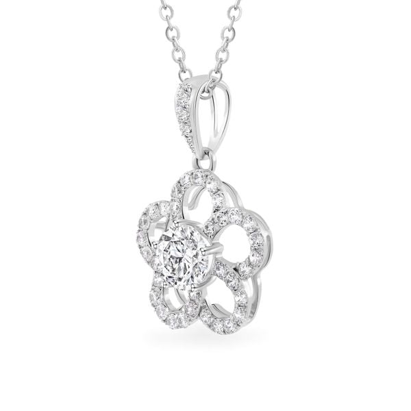 Mặt dây vàng trắng 18K gắn đá CZ DOJI AFPM400421D2CZ1