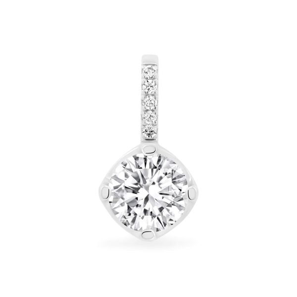 Mặt dây vàng trắng 18K gắn đá CZ DOJI AFPM500033D2CZ1