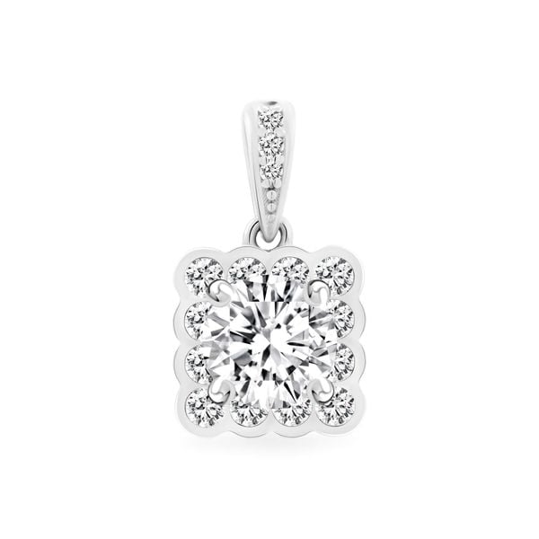 Mặt dây vàng trắng 18K gắn đá CZ DOJI AFPM500138D2CZ1