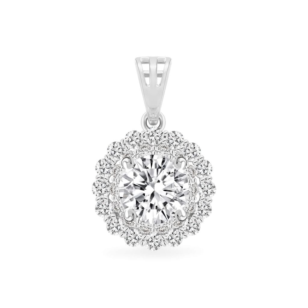 Mặt dây vàng trắng 18K gắn đá CZ DOJI AFPM500206D2CZ1 