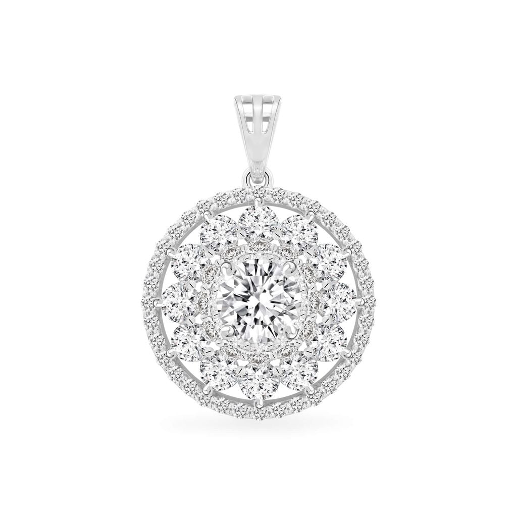 Mặt dây vàng trắng 18K gắn đá CZ DOJI AFPM500249D2CZ1 