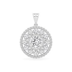 Mặt dây vàng trắng 18K gắn đá CZ DOJI AFPM500249D2CZ1