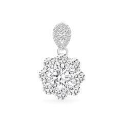 Mặt dây vàng trắng 18K gắn đá CZ DOJI AFPM600060D2CZ1