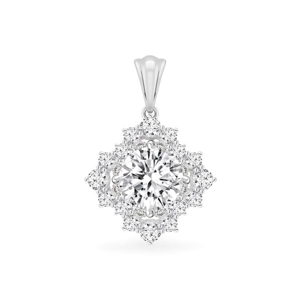 Mặt dây vàng trắng 18K gắn đá CZ DOJI AFPM600169D2CZ1