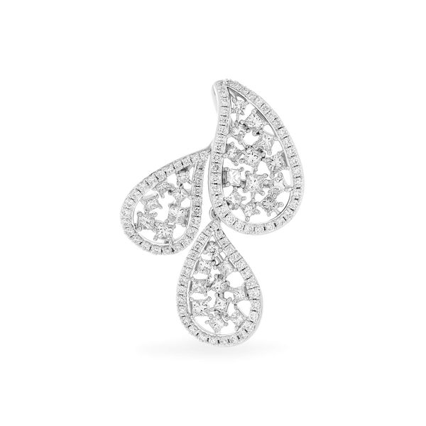 Mặt dây vàng trắng 18K gắn kim cương DOJI AFPR000355D2DA1