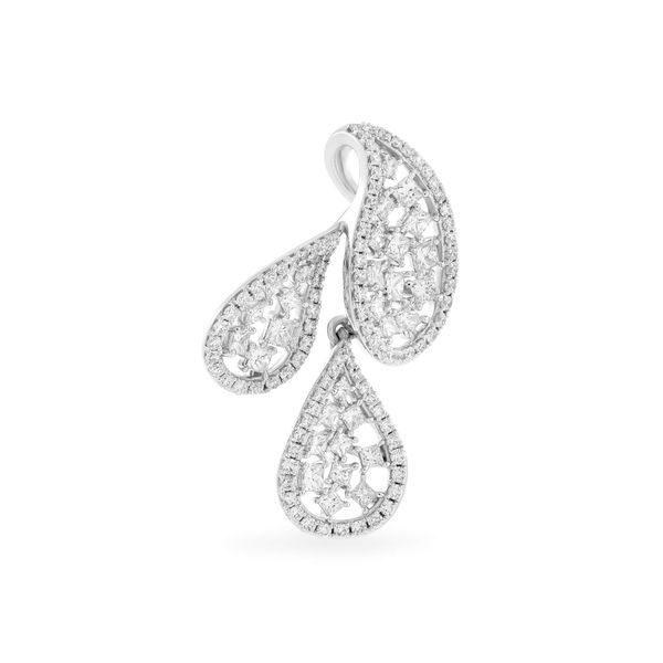 Mặt dây vàng trắng 18K gắn kim cương DOJI AFPR000355D2DA1