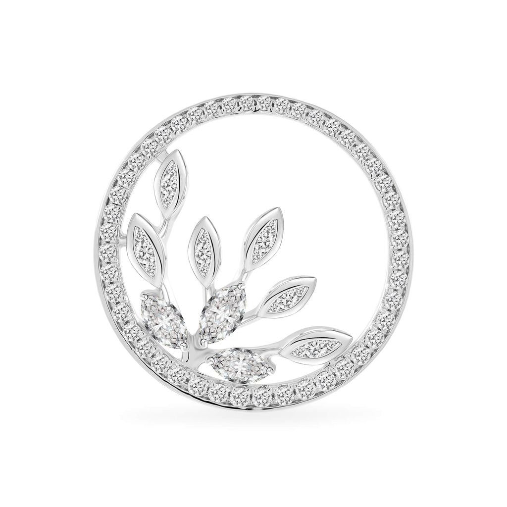 Mặt dây vàng trắng 18K gắn kim cương DOJI AFPR000439D2DA1 