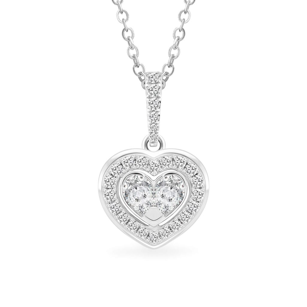 Mặt dây vàng trắng 14K gắn kim cương DOJI AFPR000512F2DA1 