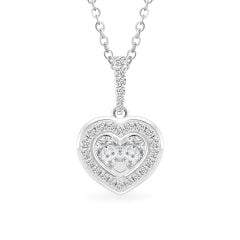 Mặt dây vàng trắng 14K gắn kim cương DOJI AFPR000512F2DA1