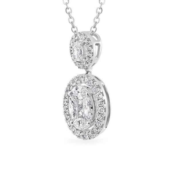 Mặt dây vàng trắng 14K gắn kim cương DOJI AFPR000530F2DA1