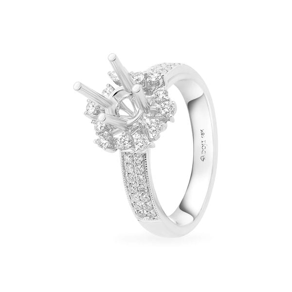 Ổ nhẫn nữ vàng trắng 18K DOJI AFRA000037D2KK1