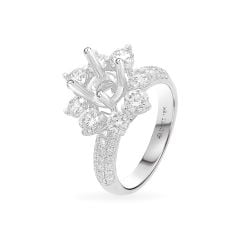 Ổ nhẫn nữ vàng trắng 18K DOJI AFRA000014D2KK1