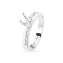 Ổ nhẫn nữ vàng trắng 18K DOJI AFRA000015D2KK1