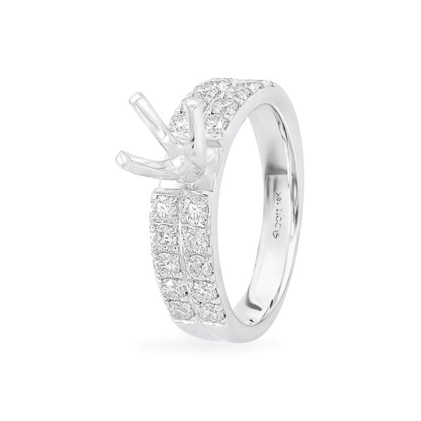 Ổ nhẫn nữ vàng trắng 18K DOJI AFRA000031D2KK1