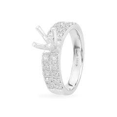 Ổ nhẫn nữ vàng trắng 18K DOJI AFRA000031D2KK1