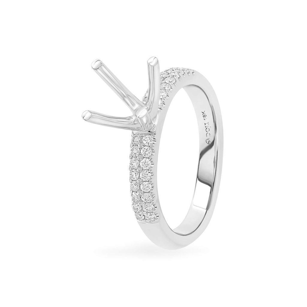 Ổ nhẫn nữ vàng trắng 18K DOJI AFRA000053D2KK1 