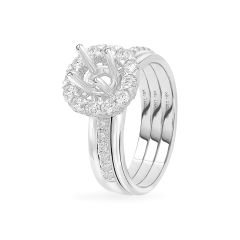 Ổ nhẫn nữ vàng trắng 18K DOJI AFRA000050D2KK1