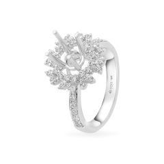 Ổ nhẫn nữ vàng trắng 18K DOJI AFRA000073D2KK1