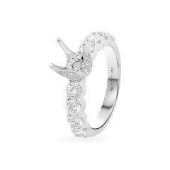 Ổ nhẫn nữ vàng trắng 18K DOJI AFRA000067D2KK1