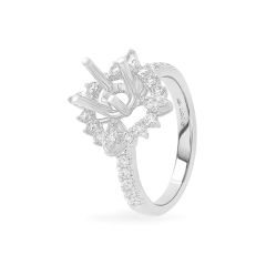 Ổ nhẫn nữ vàng trắng 18K DOJI AFRA000083D2KK1