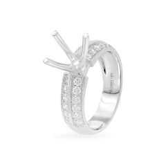 Ổ nhẫn vàng trắng 18K DOJI AFRA000095D2KK1