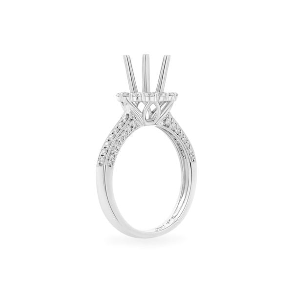 Ổ nhẫn nữ vàng trắng 18K DOJI AFRA000310D2KK1