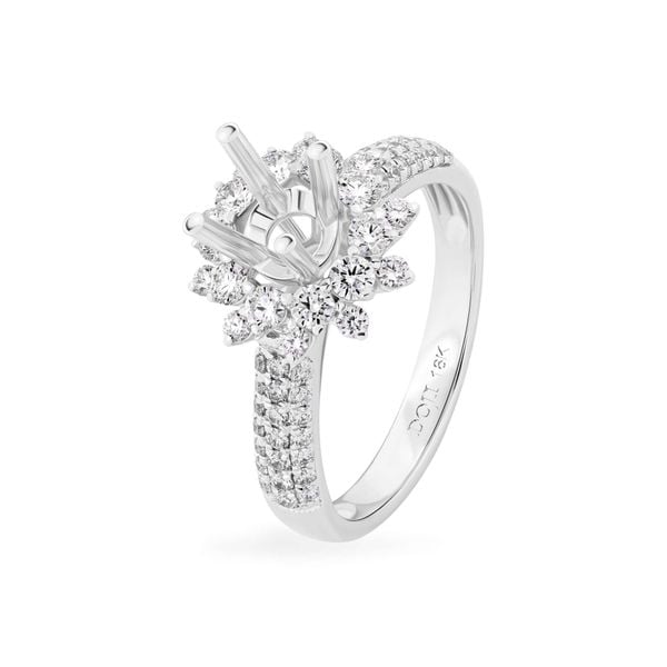 Ổ nhẫn vàng trắng 18K DOJI AFRA000156D2KK1