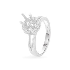 Ổ nhẫn vàng trắng 18K DOJI AFRA000158D2KK1