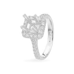 Ổ nhẫn vàng trắng 18K DOJI AFRA000162D2KK1