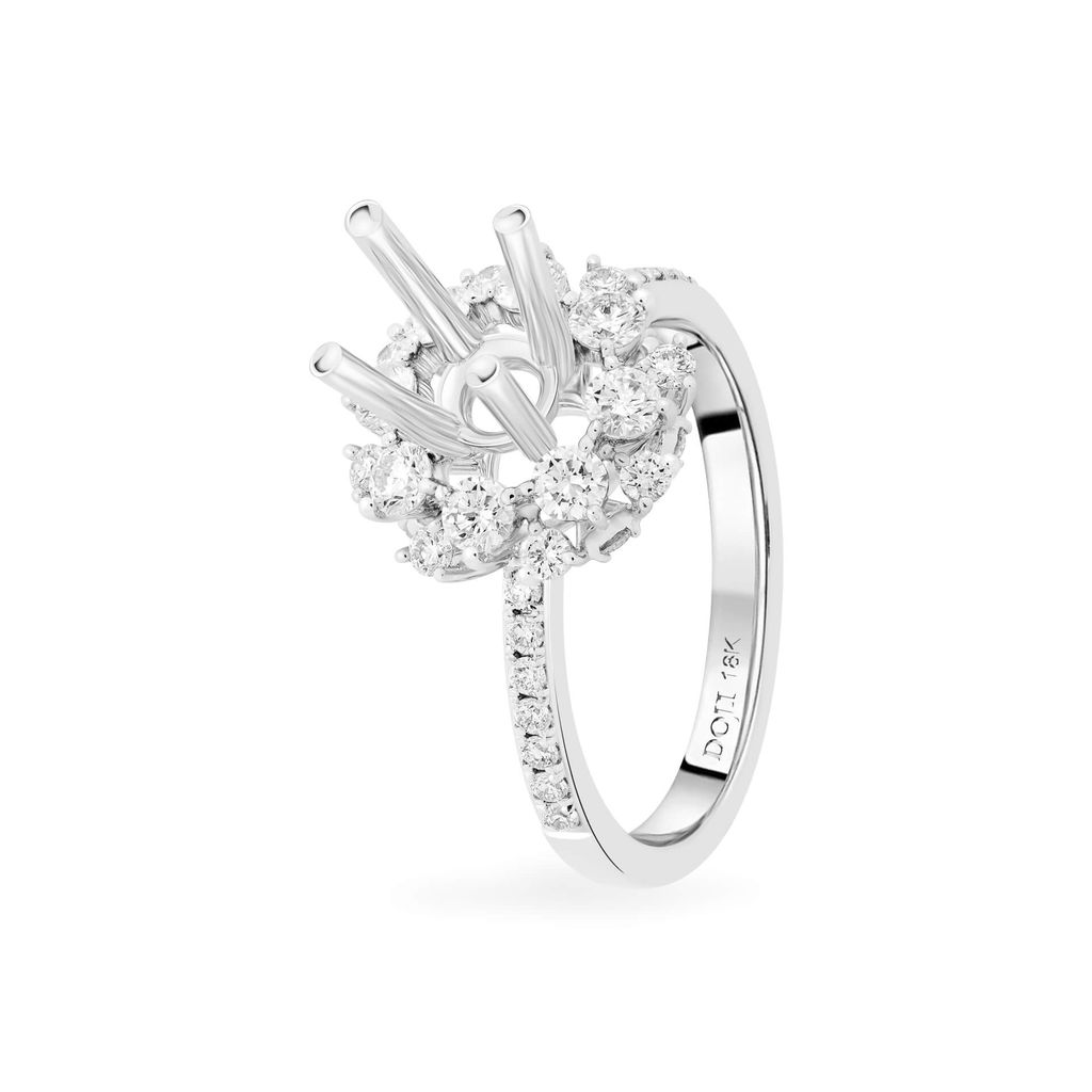Ổ nhẫn vàng trắng 18K DOJI AFRA000169D2KK1 