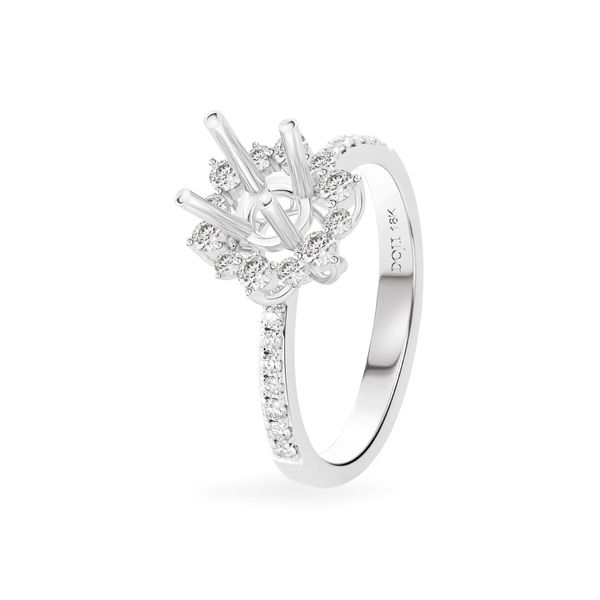 Ổ nhẫn nữ vàng trắng 18K DOJI AFRA000197D2KK1