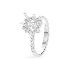 Ổ nhẫn nữ vàng trắng 18K DOJI AFRA000197D2KK1