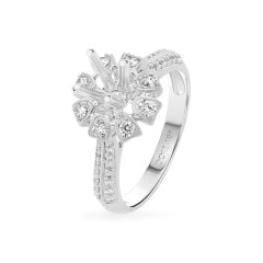 Ổ nhẫn vàng trắng 18K DOJI AFRA000290D2KK1