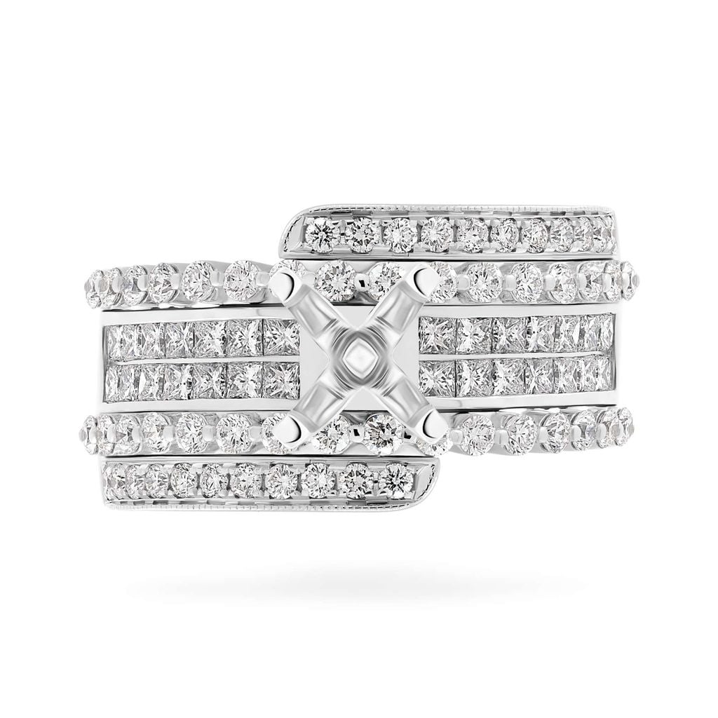 Ổ nhẫn vàng trắng 18K DOJI AFRA000304D2KK1 