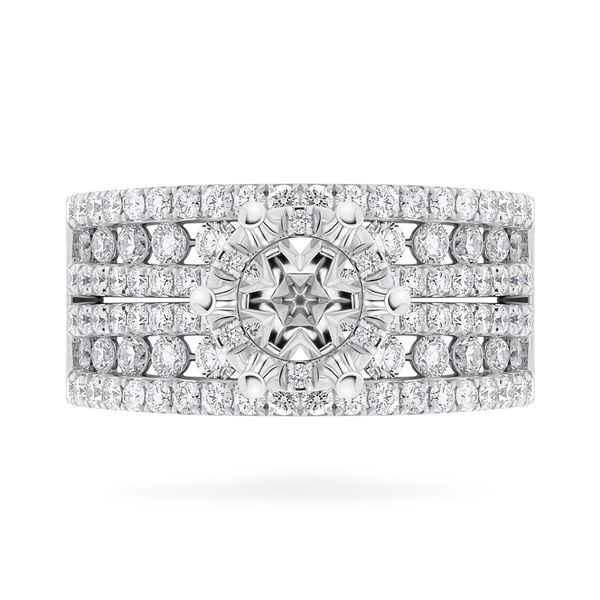 Ổ nhẫn vàng trắng 18K DOJI AFRA000326D2KK1