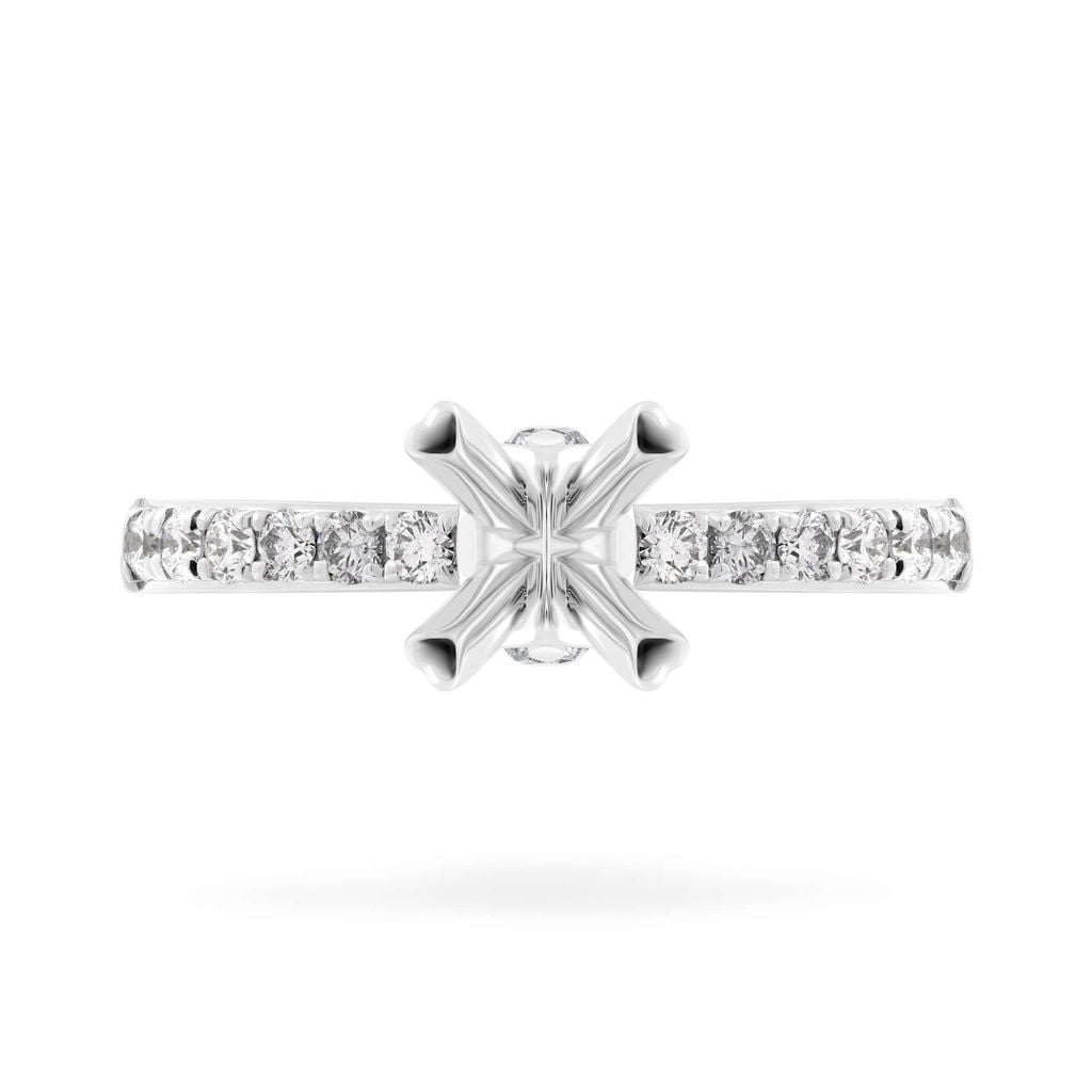 Ổ nhẫn vàng trắng 18K DOJI AFRA000370D2KK1 