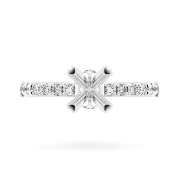 Ổ nhẫn vàng trắng 18K DOJI AFRA000370D2KK1